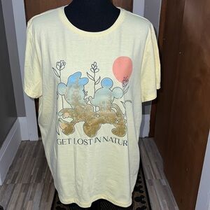 DISNEY nature Mickey and Minnie Mouse graphic tee